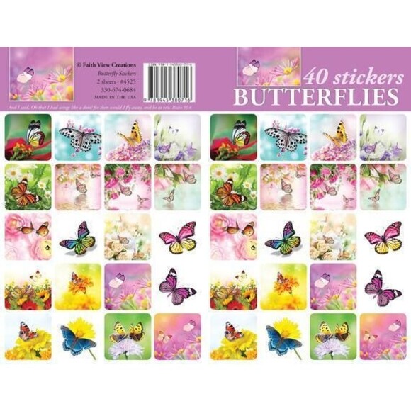 240- Butterfly Stickers For Student Rewards Scrapbooking Homeschool Stickers - Picture 1 of 1